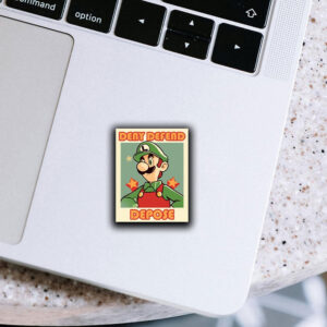 Official Deny, Defend, Depose Super Mario Sticker ,Car Magnet