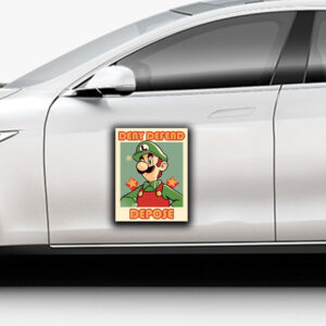 Official Deny, Defend, Depose Super Mario Sticker ,Car Magnet
