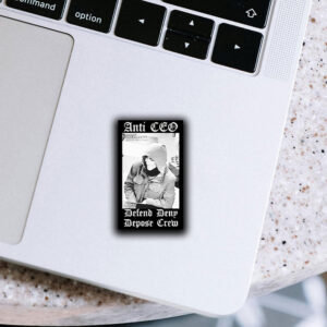 Official Free Luigi Mangione Anti CEO Defend Deny Depose Crew Sticker ,Car Magnet