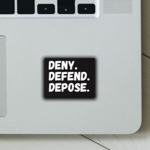 Official Humanexperienced Deny Defend Depose Sticker ,Car Magnet