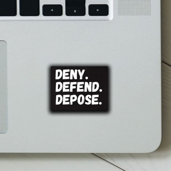 Official Humanexperienced Deny Defend Depose Sticker ,Car Magnet