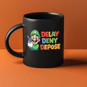 Official Luigi Delay Deny Depose Super Mario 2024 Mug