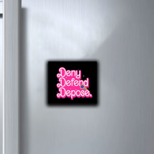 Pink Deny Defend Depose Sticker ,Bold Activist Statement Car Magnet