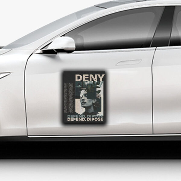 Protest, True Crime Gift ,Deny Defend Depose Sticker ,Car Magnet