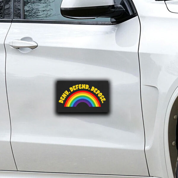 Rainbow Deny Defend Depose Sticker ,Car Magnet