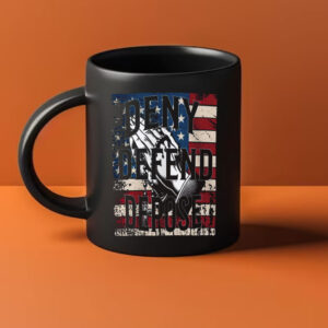 Retro 90s Deny Defend Depose American Flag Mug