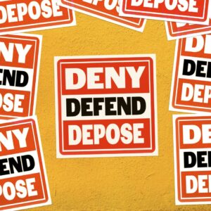 Square Decal - Deny, Defend, Depose