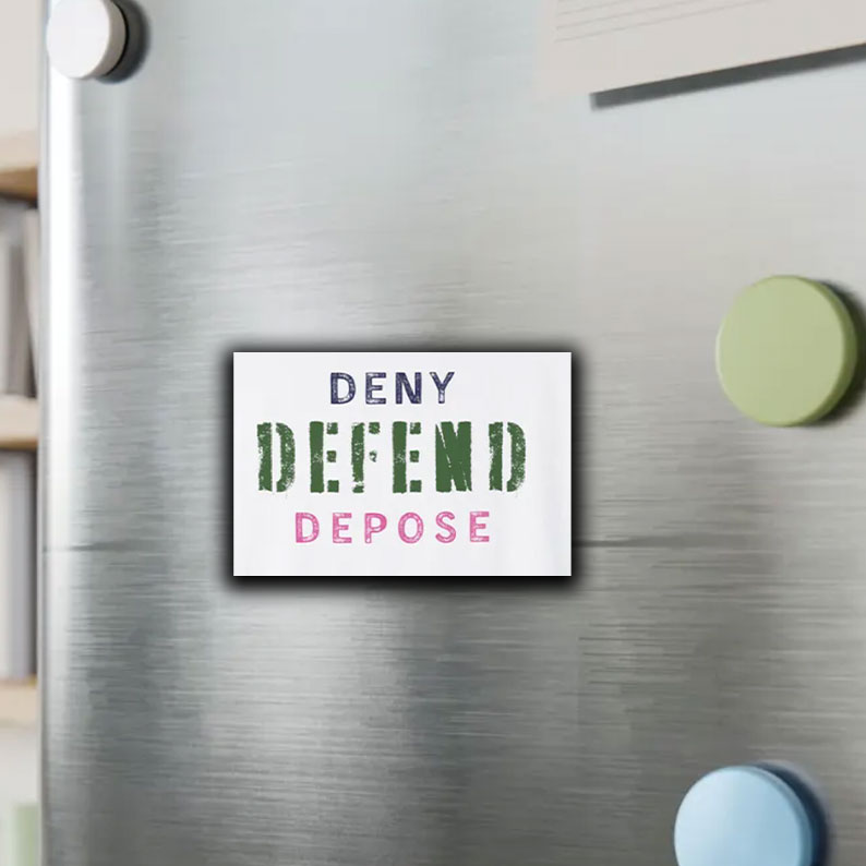 Trending Political Statement ,Deny Defend Depose Sticker ,Car Magnet 9 Trending Political Statement ,Deny Defend Depose Sticker ,Car Magnet