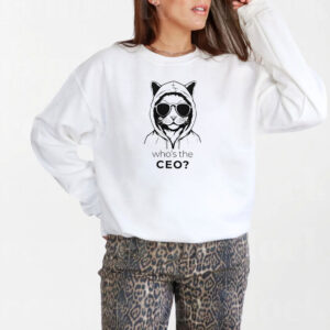 Who's The CEO? ,Cool Cat ,Deny Defend Depose Pullover T-Shirt 7 Who's The CEO? ,Cool Cat ,Deny Defend Depose Pullover T-Shirt