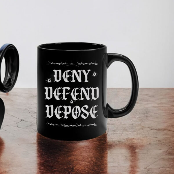 barbed wire Deny Defend Depose Mug