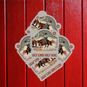 Deny Defend Depose Cowboy Sticker ,Car Magnet 7 Deny Defend Depose Cowboy Sticker ,Car Magnet