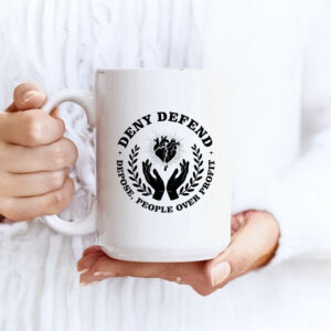 Deny Defend Depose Design, Bold Activist Statement Mug