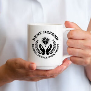 Deny Defend Depose Design, Bold Activist Statement Mug