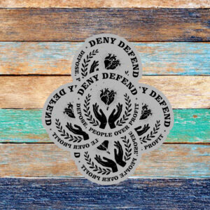 Deny Defend Depose Design, Bold Activist Statement Sticker ,Car Magnet