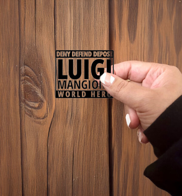 Deny Defend Depose Luigi Mangione World Hero Sticker ,Car Magnet