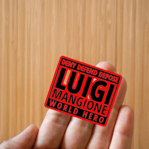 Deny Defend Depose Luigi Mangione World Hero Sticker ,Car Magnet