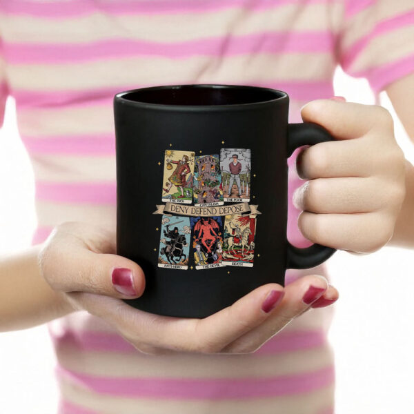 Deny Defend Depose Tarot Card Mug