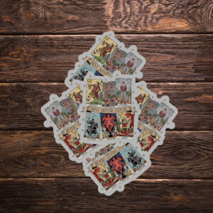 Deny Defend Depose Tarot Card Sticker ,Car Magnet