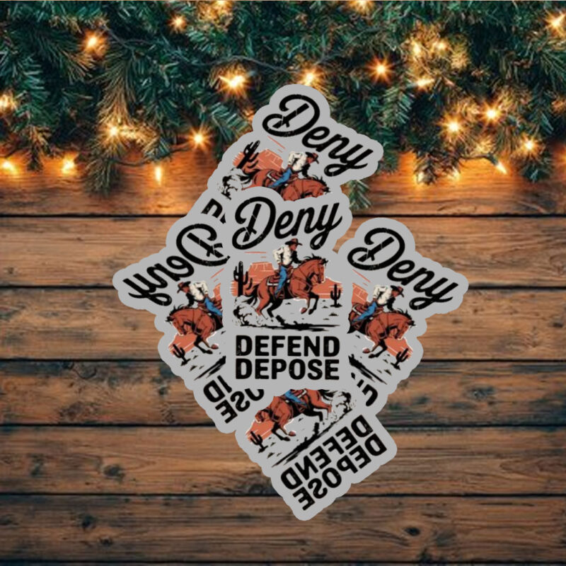 Deny Defense Depose Cowboy Graphic Sticker ,Car Magnet 10 Deny Defense Depose Cowboy Graphic Sticker ,Car Magnet