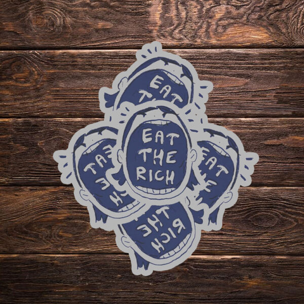 Eat the Rich Ink Illustration Sticker ,Car Magnet