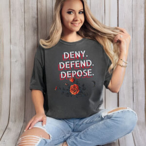 Floral, Deny Defend Depose T-Shirt, Bold Politucal Gift