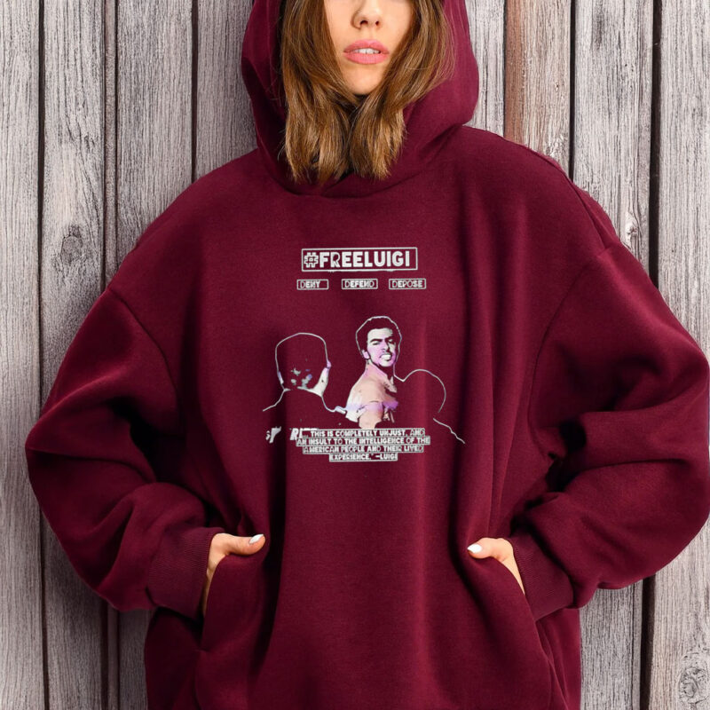 Free Luigi Deny Defend Depose Luigi Mangione Quote T-Shirt 8 Free Luigi Deny Defend Depose Luigi Mangione Quote T-Shirt