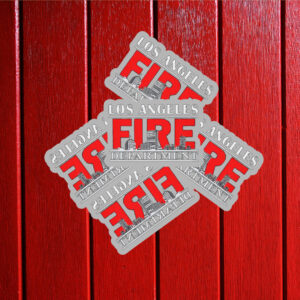 Los Angeles Fire Department Sticker ,Car Magnet 6 Los Angeles Fire Department Sticker ,Car Magnet