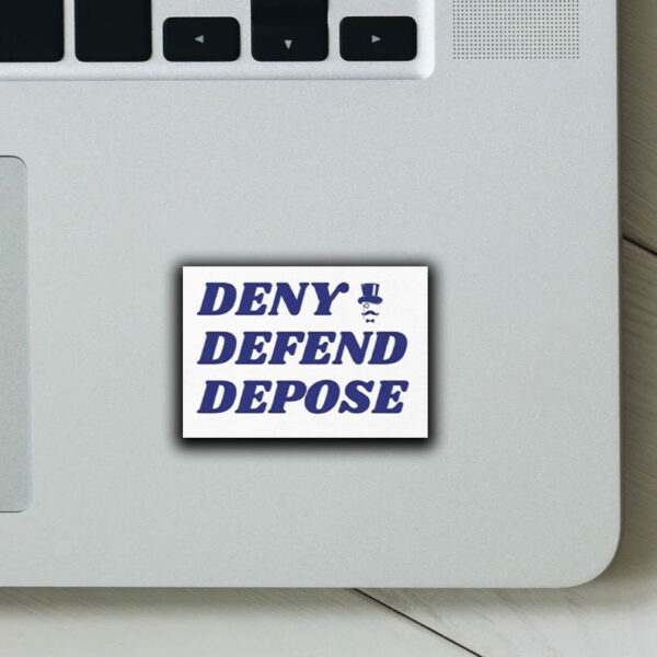 Luigi Mangione Deny Defend Depose Detective Sticker ,Car Magnet