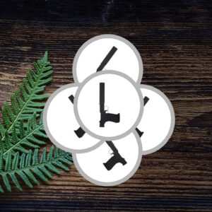 Luigi Mangione Gun In A Circle Sticker ,Car Magnet