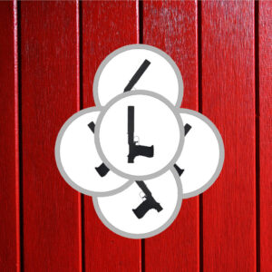 Luigi Mangione Gun In A Circle Sticker ,Car Magnet