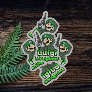 Luigi Mangione Super Mario Bros 2025 Sticker ,Car Magnet