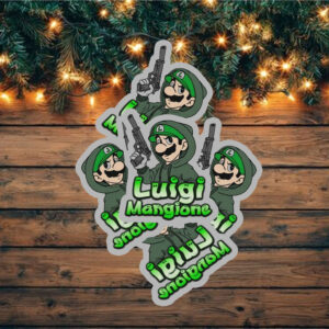 Luigi Mangione Super Mario Bros 2025 Sticker ,Car Magnet