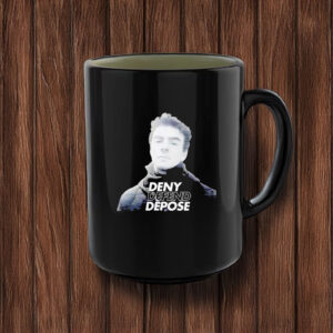 Luigi Mangione deny defend depose portrait 2025 Mug 6 Luigi Mangione deny defend depose portrait 2025 Mug