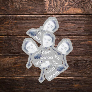 Luigi Mangione deny defend depose portrait 2025 Sticker ,Car Magnet