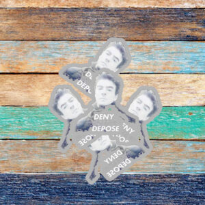 Luigi Mangione deny defend depose portrait 2025 Sticker ,Car Magnet