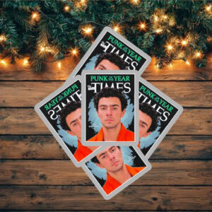 Official Free Luigi Luigi Mangione Is The Hard Times’ 2025 Punk Of The Year Sticker ,Car Magnet