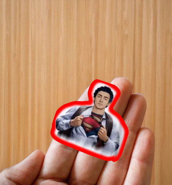 SUPERMAN LUIGI MANGIONE CLARK KENT STICKER ,CAR MAGNET
