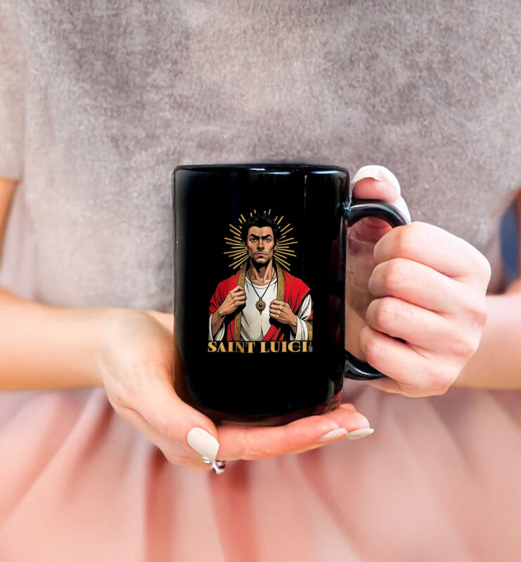 Saint Luigi Mangione 2025 Person of the Year Illustration Satire Mug 10 Saint Luigi Mangione 2025 Person of the Year Illustration Satire Mug