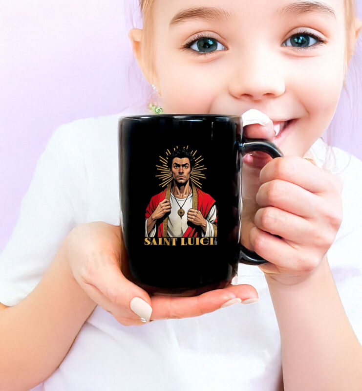 Saint Luigi Mangione 2025 Person of the Year Illustration Satire Mug 11 Saint Luigi Mangione 2025 Person of the Year Illustration Satire Mug