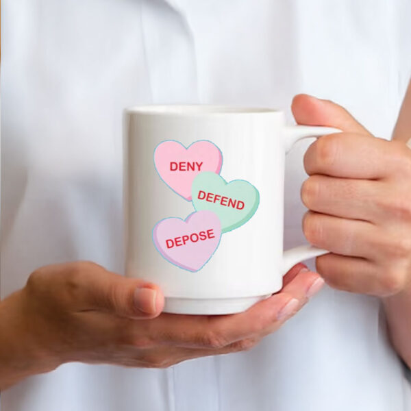 Triple D, Heart Deny Defend Depose Mug