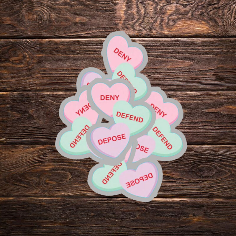 Triple D, Heart Deny Defend Depose Sticker ,Car Magnet 8 Triple D, Heart Deny Defend Depose Sticker ,Car Magnet