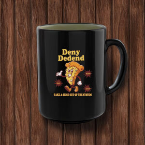 retro pizza, Anticapitalist Gift, Deny Defend Depose Mug