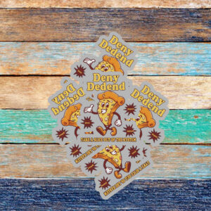 retro pizza, Anticapitalist Gift, Deny Defend Depose Sticker ,Car Magnet