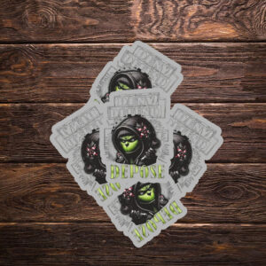 Grinch Free Luigi Mangione Deny Defend Depose Stay Strong Sticker ,Car Magnet