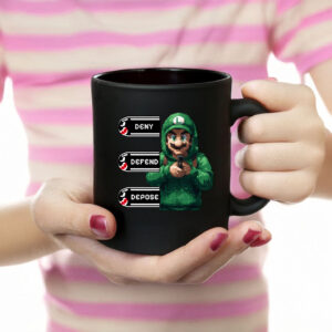 Luigi Deny Defend Depose Mug Mario