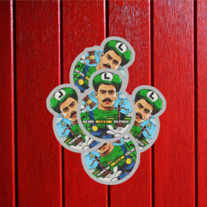 Luigi Mangione Mario Deny Defend Depose Sticker ,Car Magnet 7 Luigi Mangione Mario Deny Defend Depose Sticker ,Car Magnet